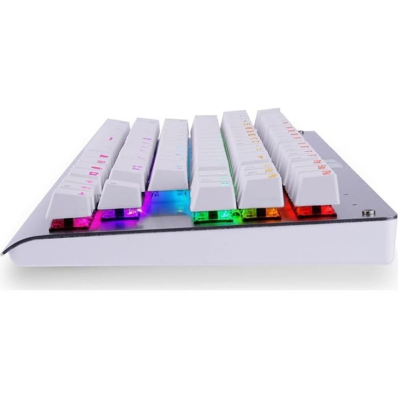 Granvela MechanicalEagle Z-77 75% Mechanical Keyboard | Aluminium Panel | Clicky Blue Switches | Rainbow LED Backlit | N-Key Rollover | 87-Key Tenkeyless | Hot Swappable |Spare Switches Included
