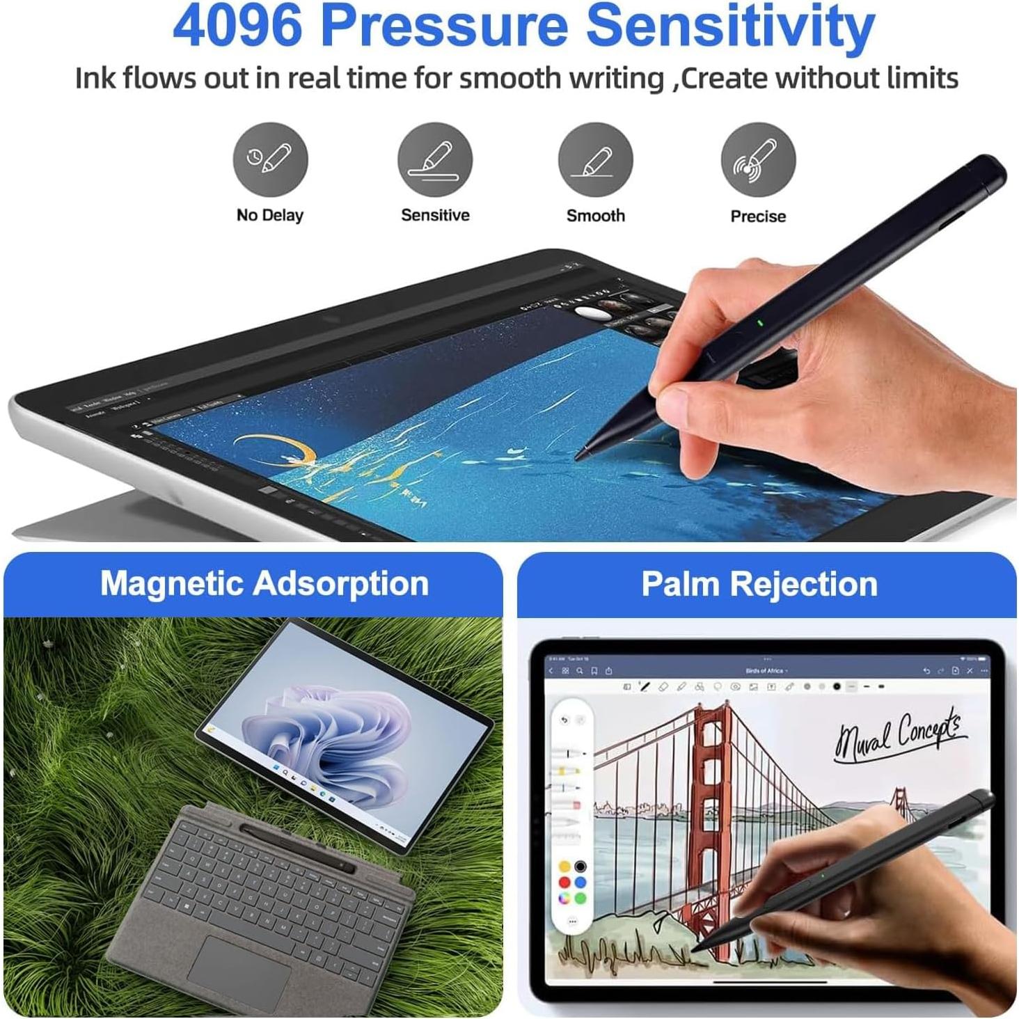 Teclado Inalámbrico Retroiluminado Jvkzaen para Surface Pro 11/10/9/8/X