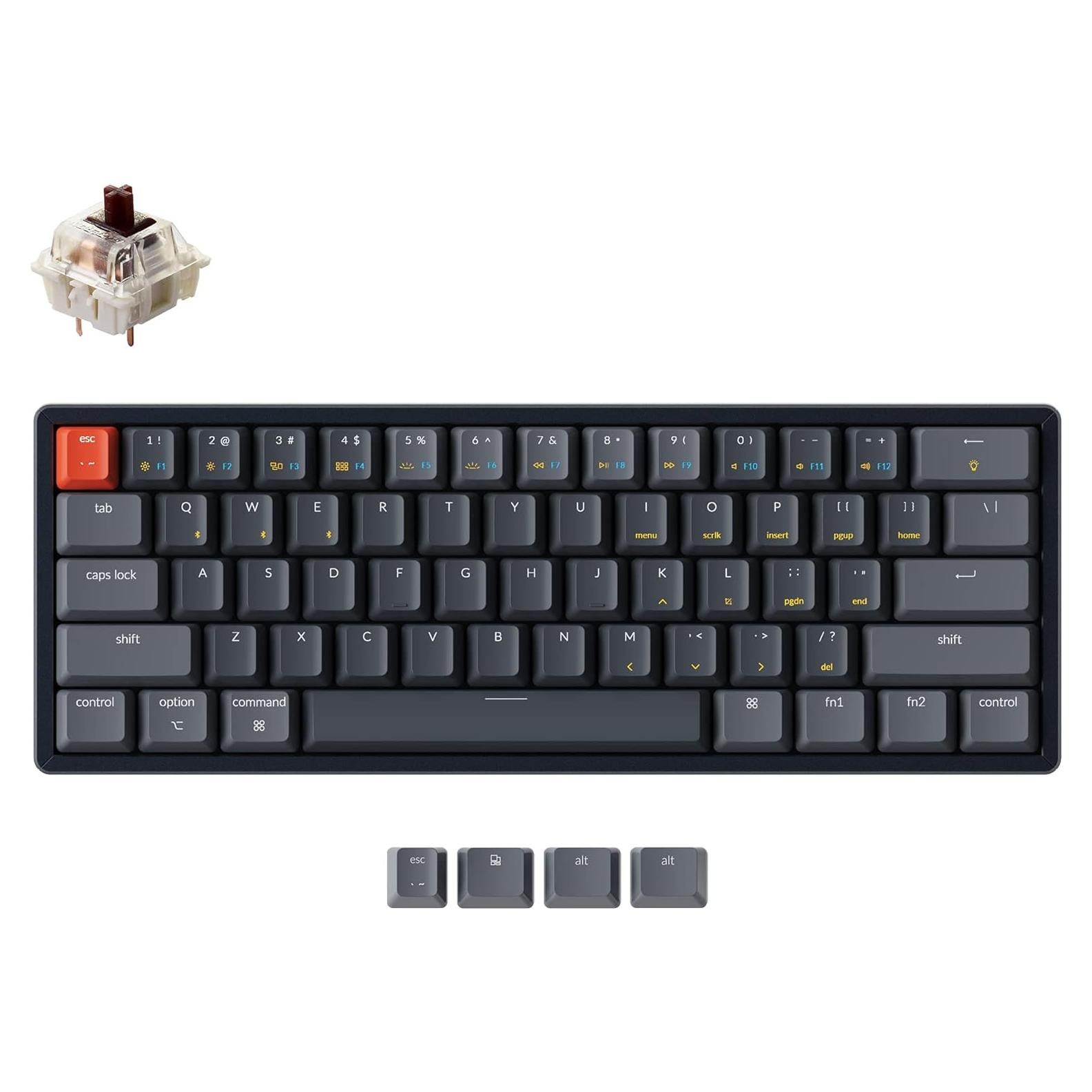 Teclado Mecánico Inalámbrico Keychron K12 RGB 60% Hot-Swappable