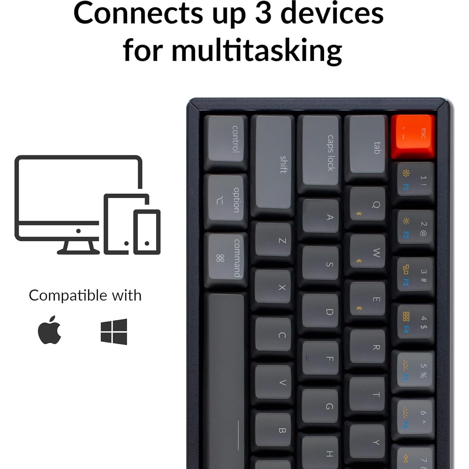 Teclado Mecánico Inalámbrico Keychron K12 RGB 60% Hot-Swappable