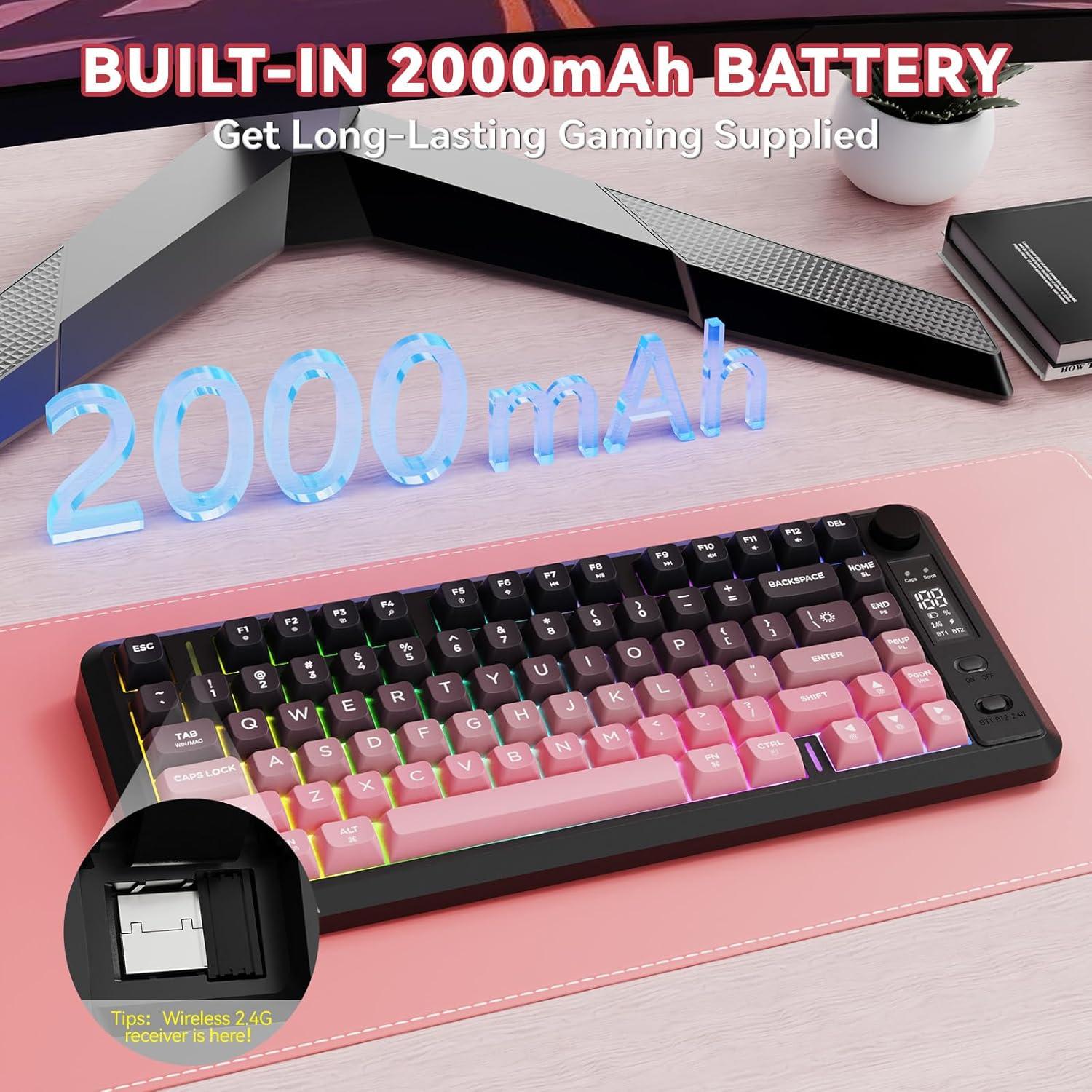 Teclado Inalámbrico ZIYOU LANG M75 RGB Compacto 82 Teclas