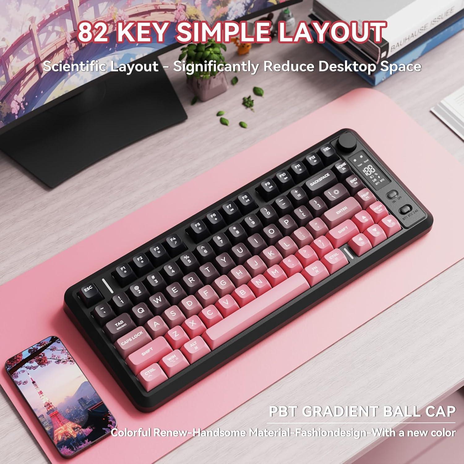 Teclado Inalámbrico ZIYOU LANG M75 RGB Compacto 82 Teclas