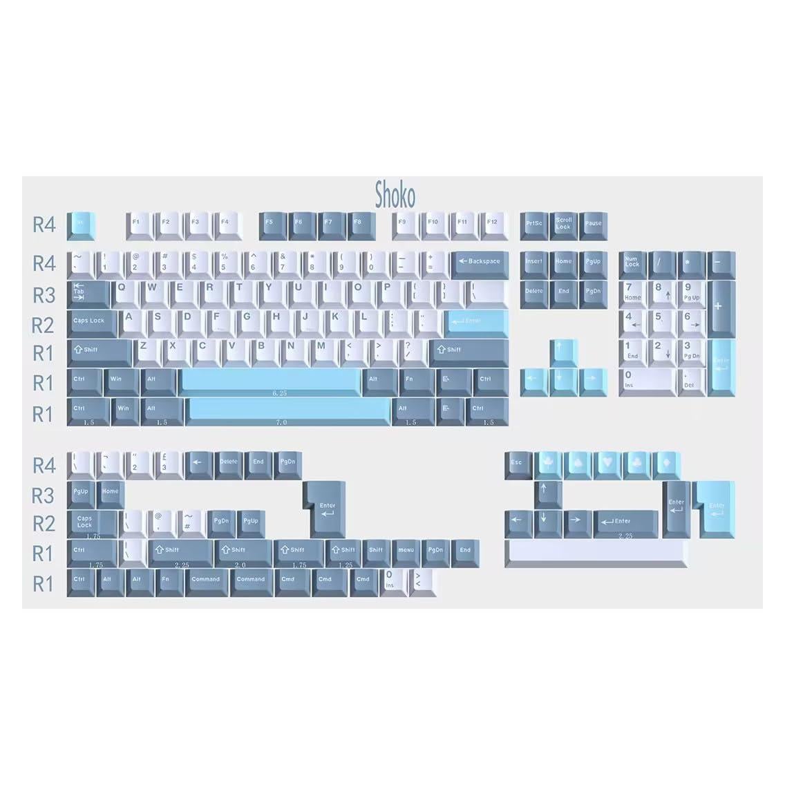 Juego de Teclas Mecánicas Sumgsn PBT Doble Inyección 163 Teclas