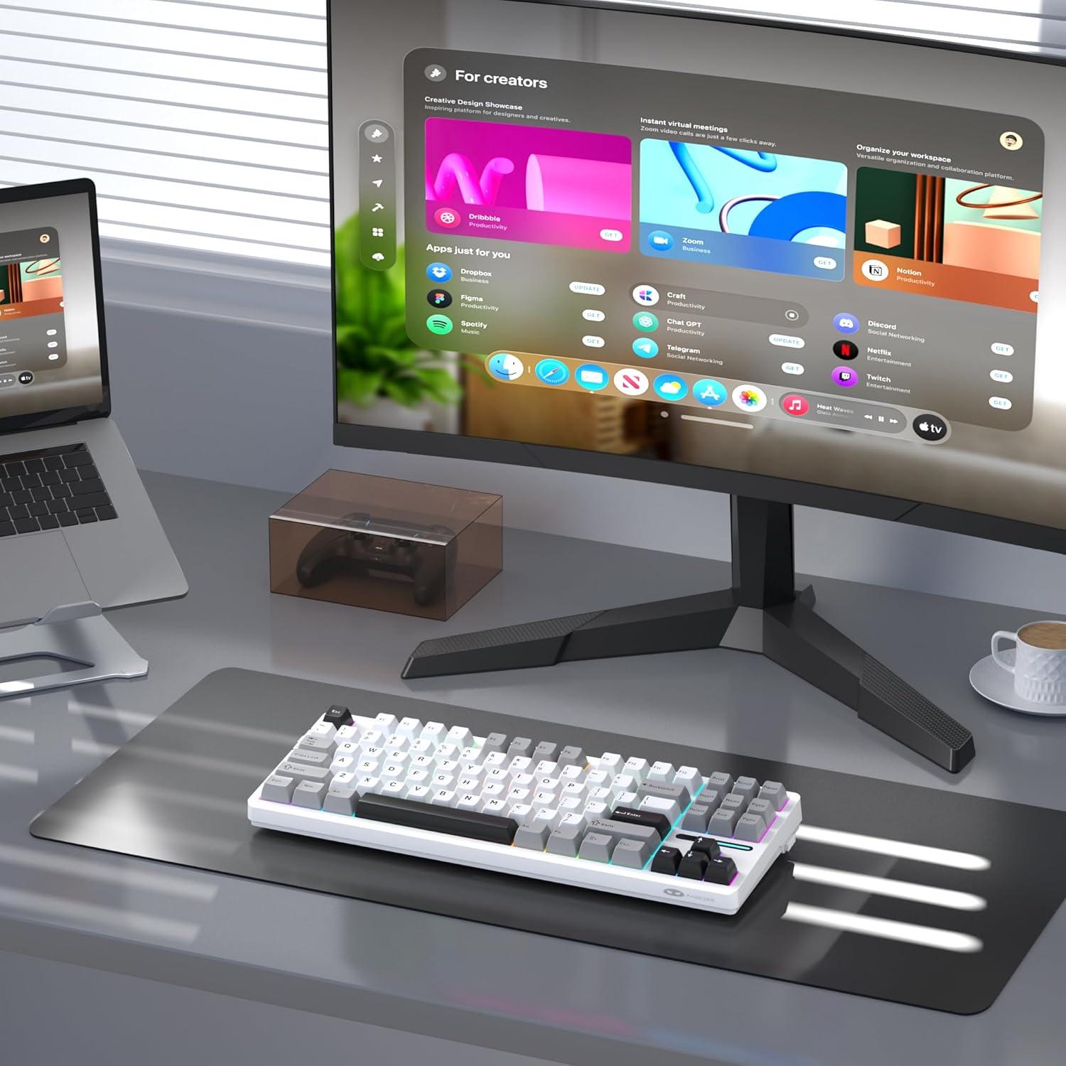 Teclado Mecánico Inalámbrico MageGee LIGHT87 RGB 8000mAh