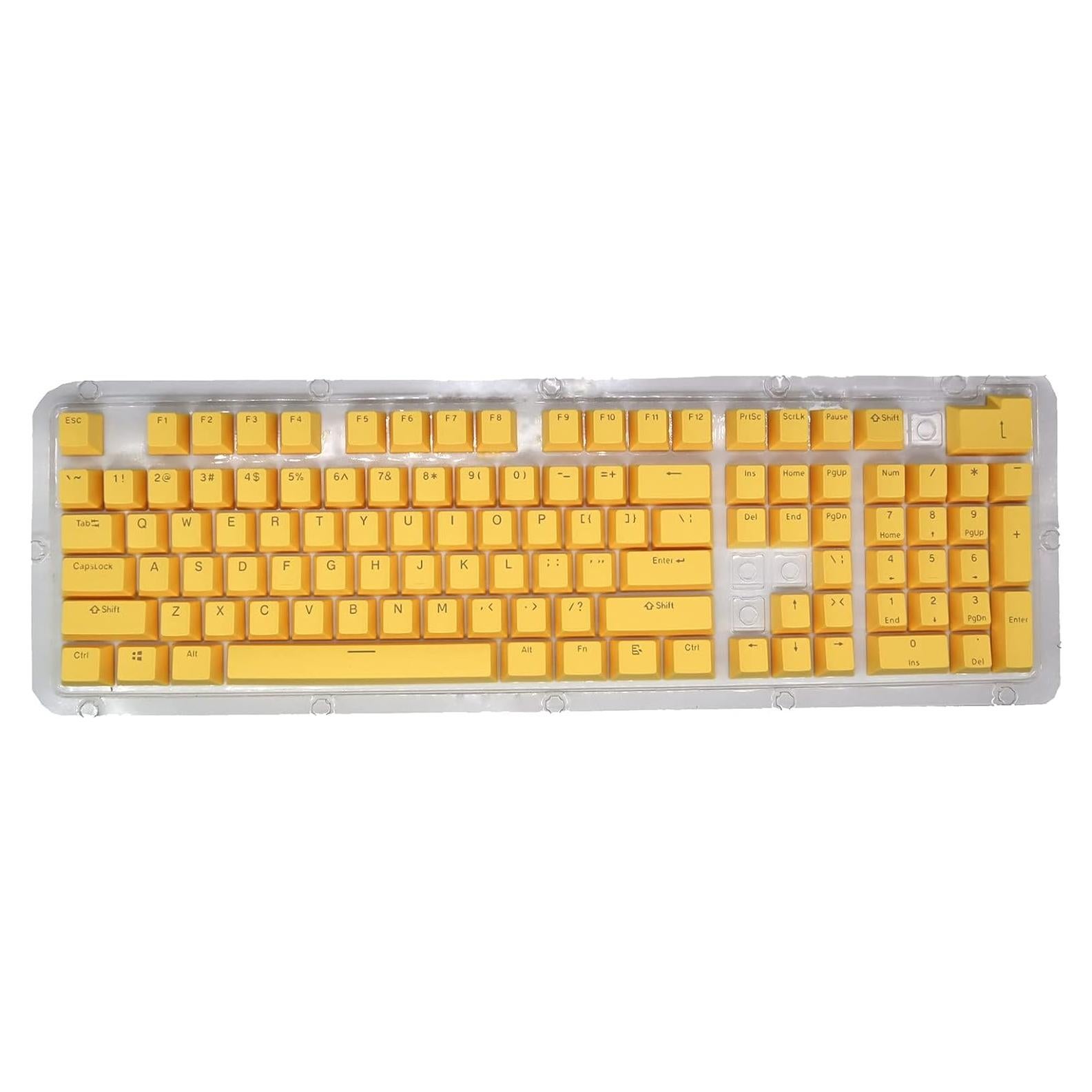 Juego de Teclas PBT 108 para Teclado Mecánico Acogedor Amarillo
