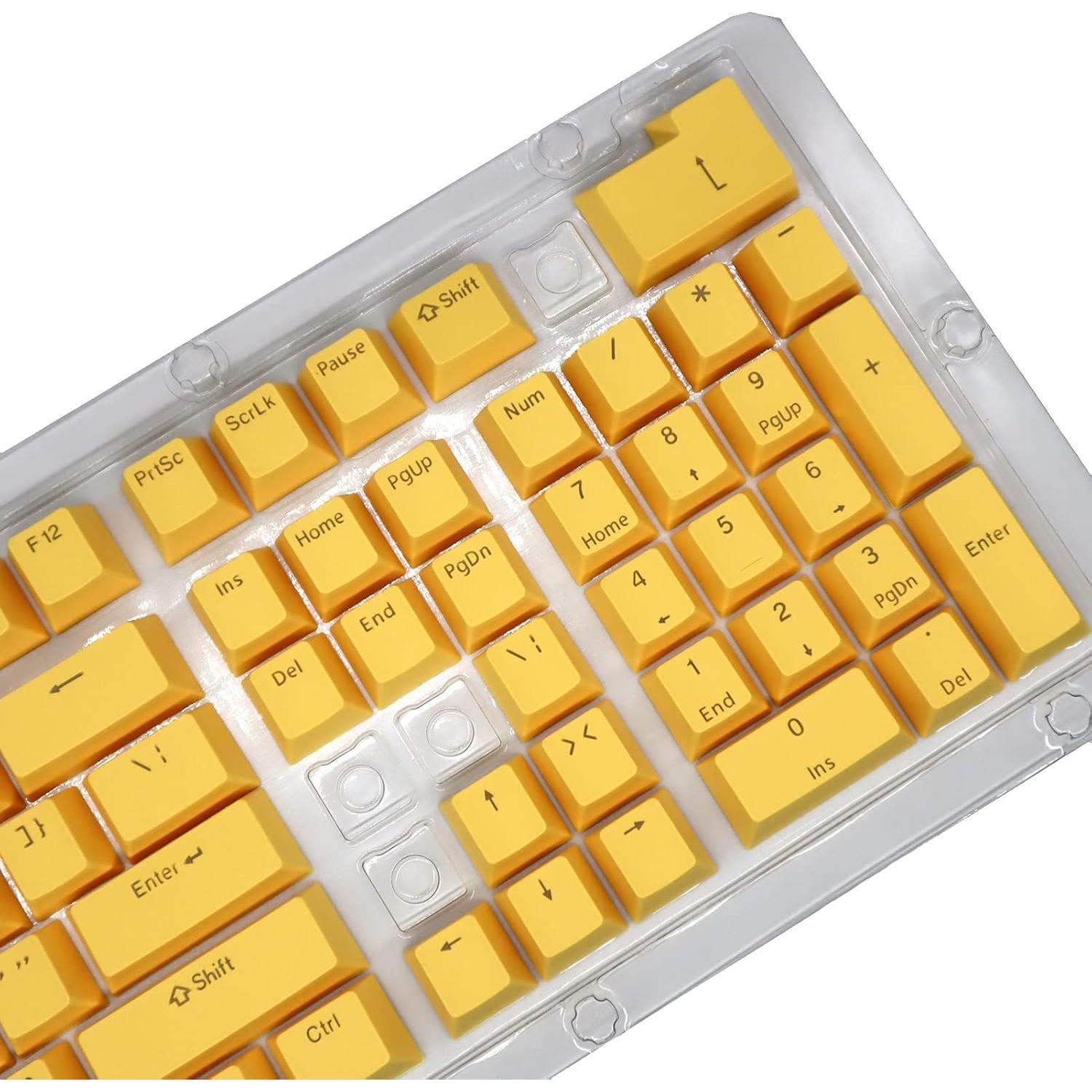 Juego de Teclas PBT 108 para Teclado Mecánico Acogedor Amarillo