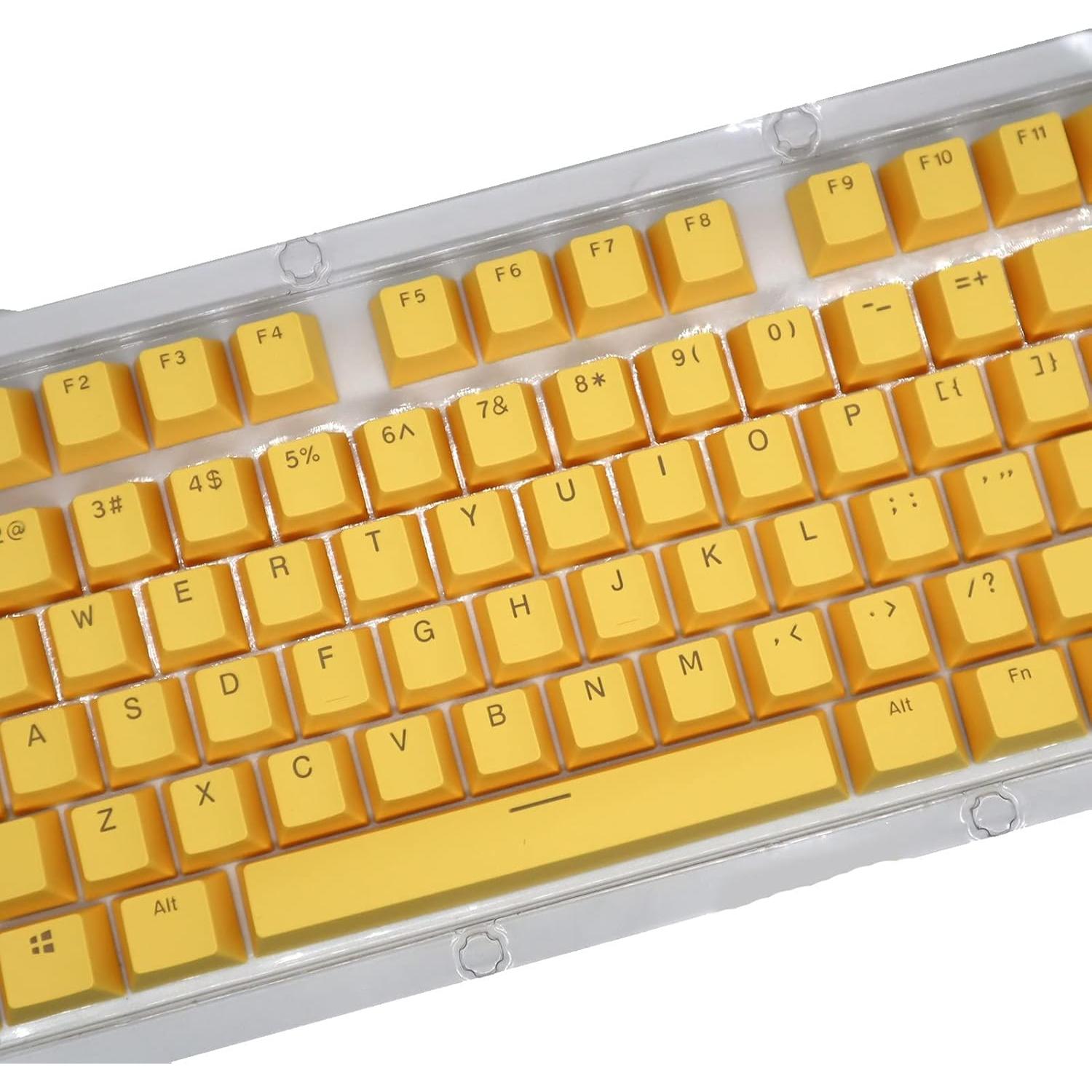 Juego de Teclas PBT 108 para Teclado Mecánico Acogedor Amarillo