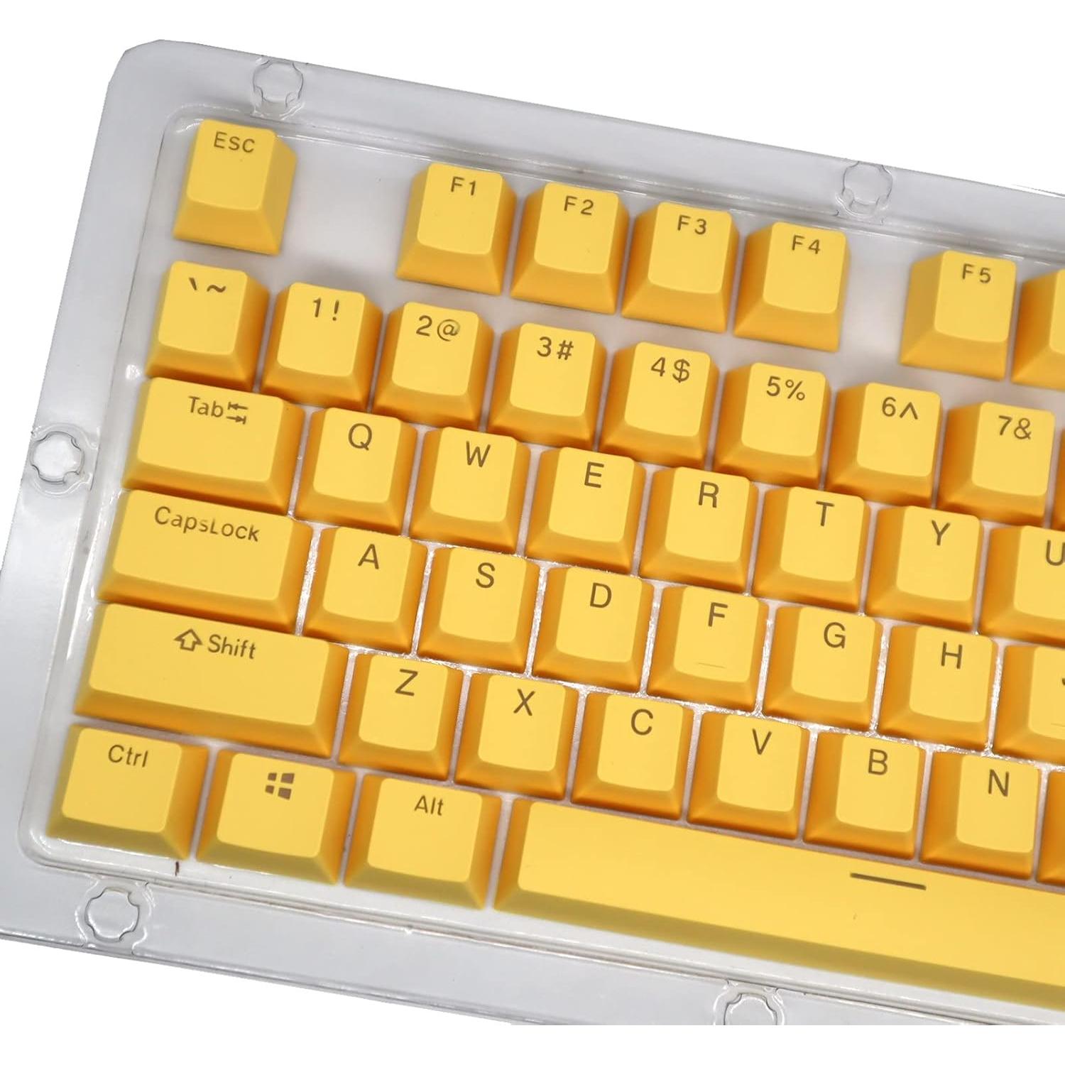Juego de Teclas PBT 108 para Teclado Mecánico Acogedor Amarillo
