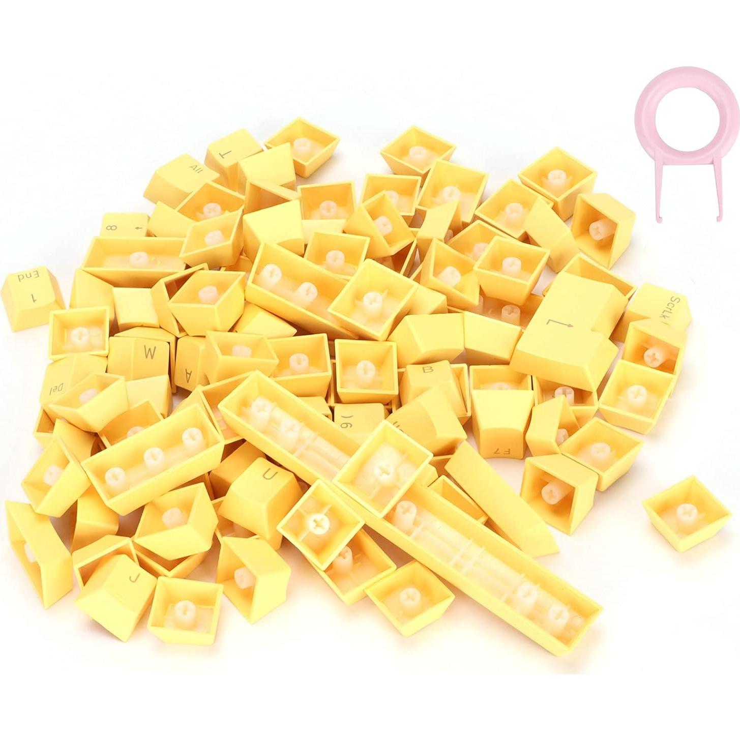 Juego de Teclas PBT 108 para Teclado Mecánico Acogedor Amarillo