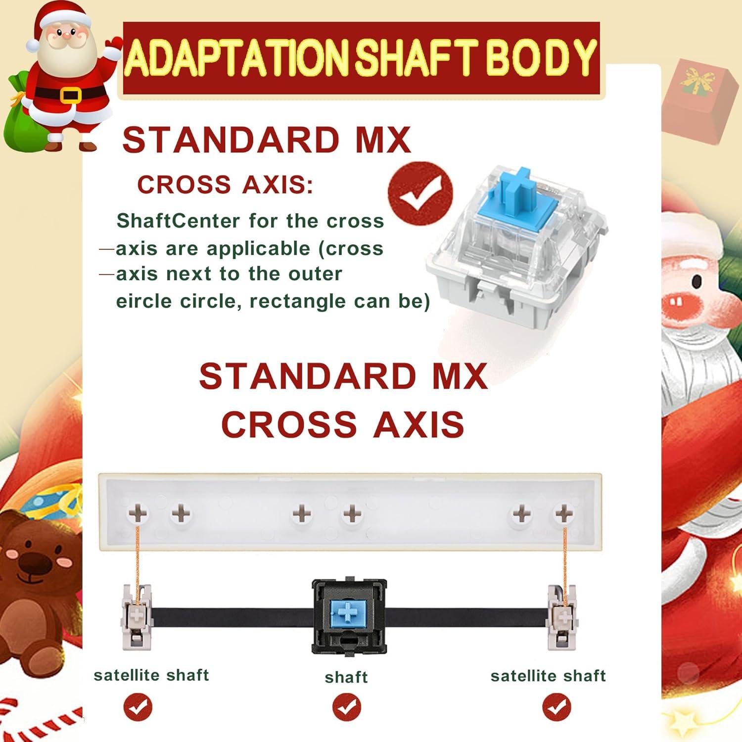 Conjunto de Teclas Personalizadas LUSKINNO Tema Navidad 138 PBT