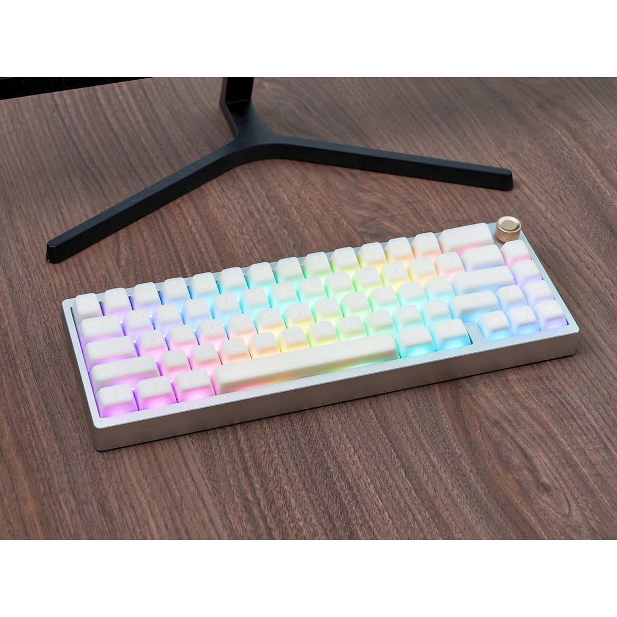 Keycaps Dagaladoo Jade Blanca 140 Teclas PBT Doble Tiro