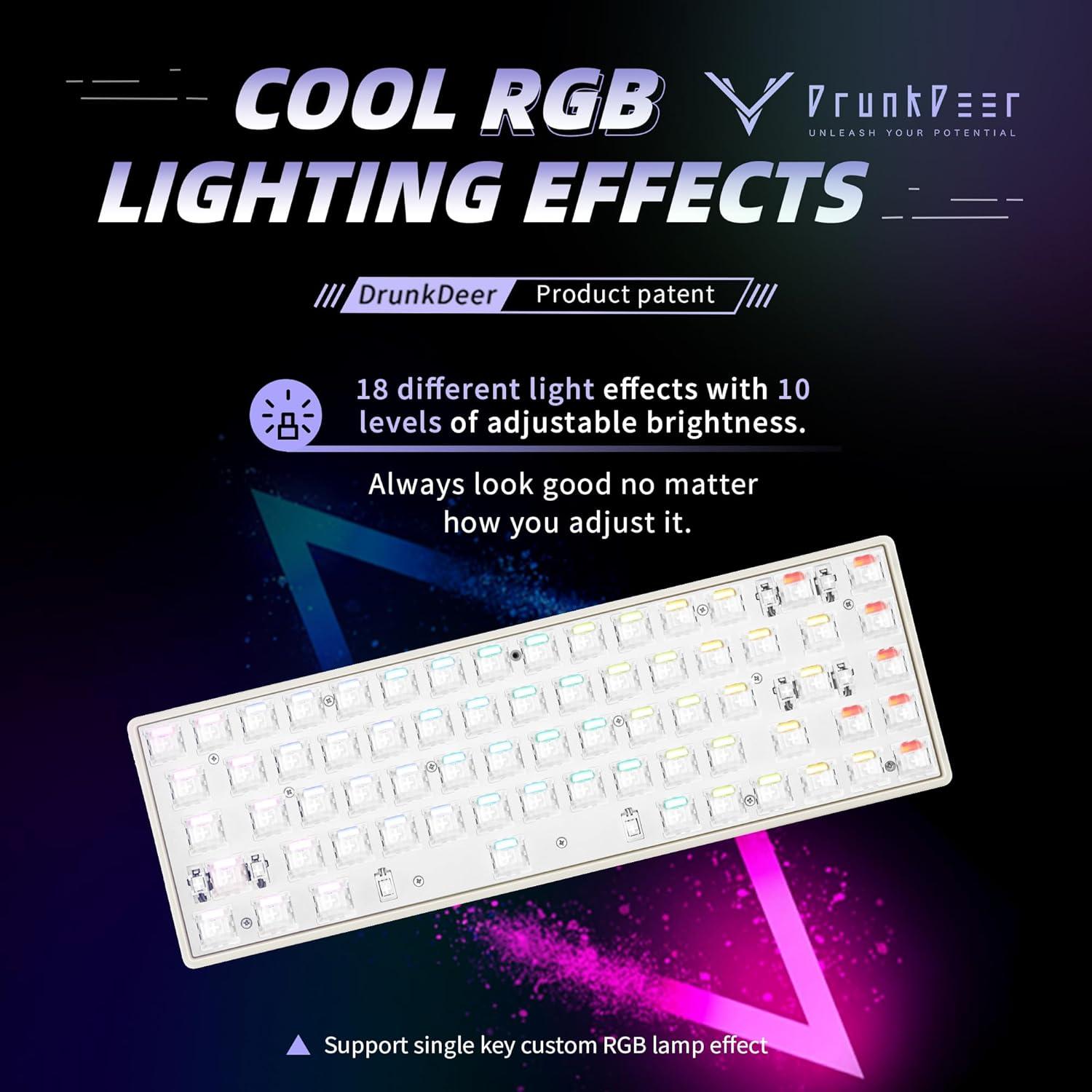 Teclado Mecánico DrunkDeer G65 RGB 68 Teclas Compacto USB
