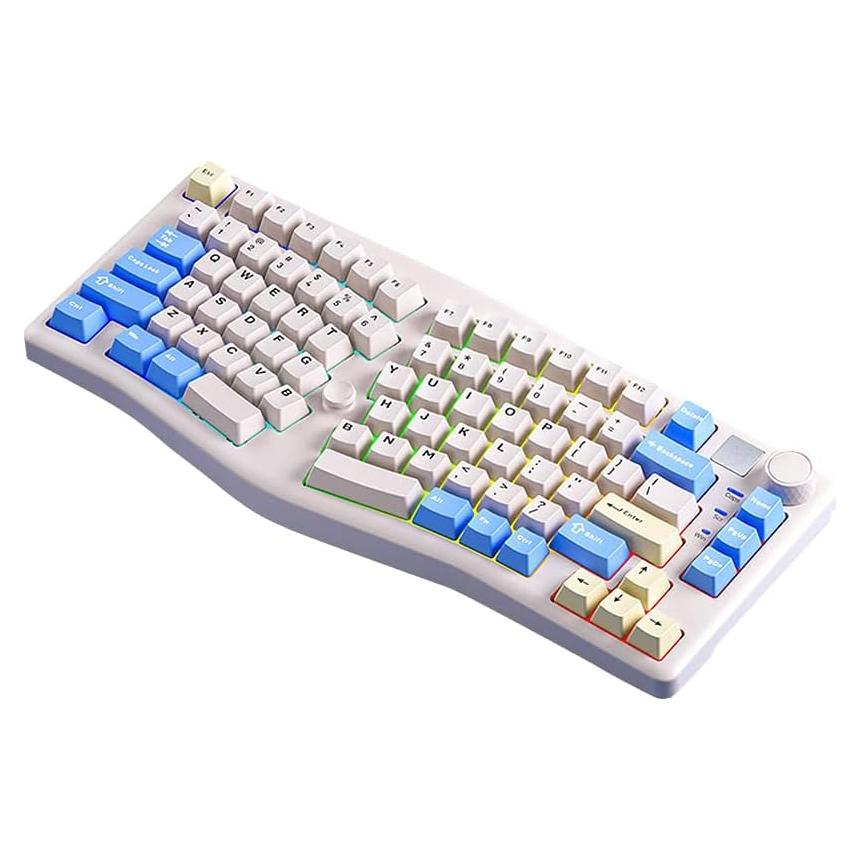 Teclado Mecánico A75 Alice Ergonomico RGB 4000mAh Blanco Lunar