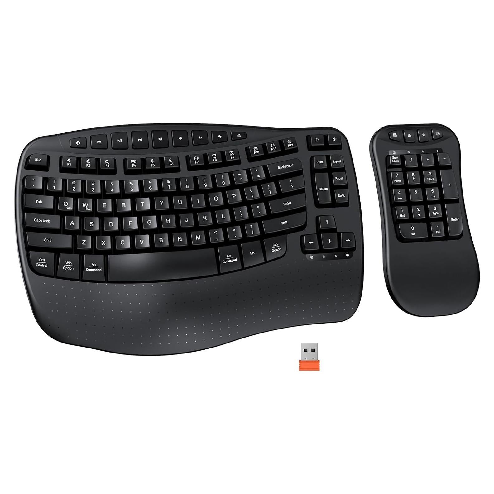 Teclado Inalámbrico Ergonómico Meetion K9330 con Reposamuñecas