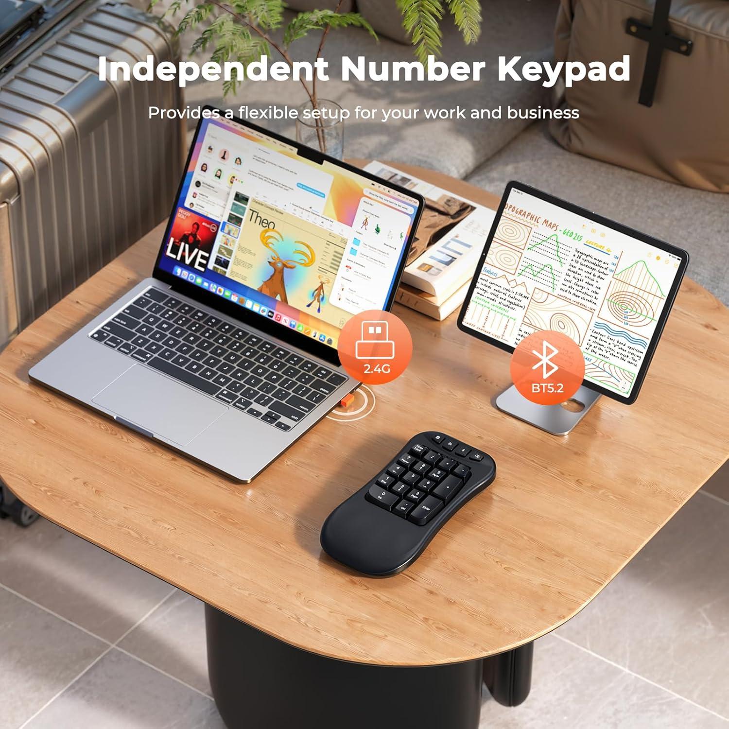 Teclado Inalámbrico Ergonómico Meetion K9330 con Reposamuñecas