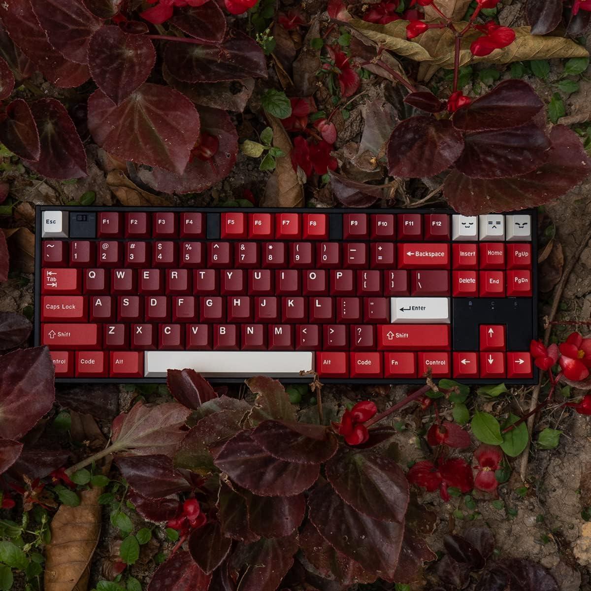 Set de Teclas PBT Mintcaps 173 Teclas Cherry Rojo ANSI ISO