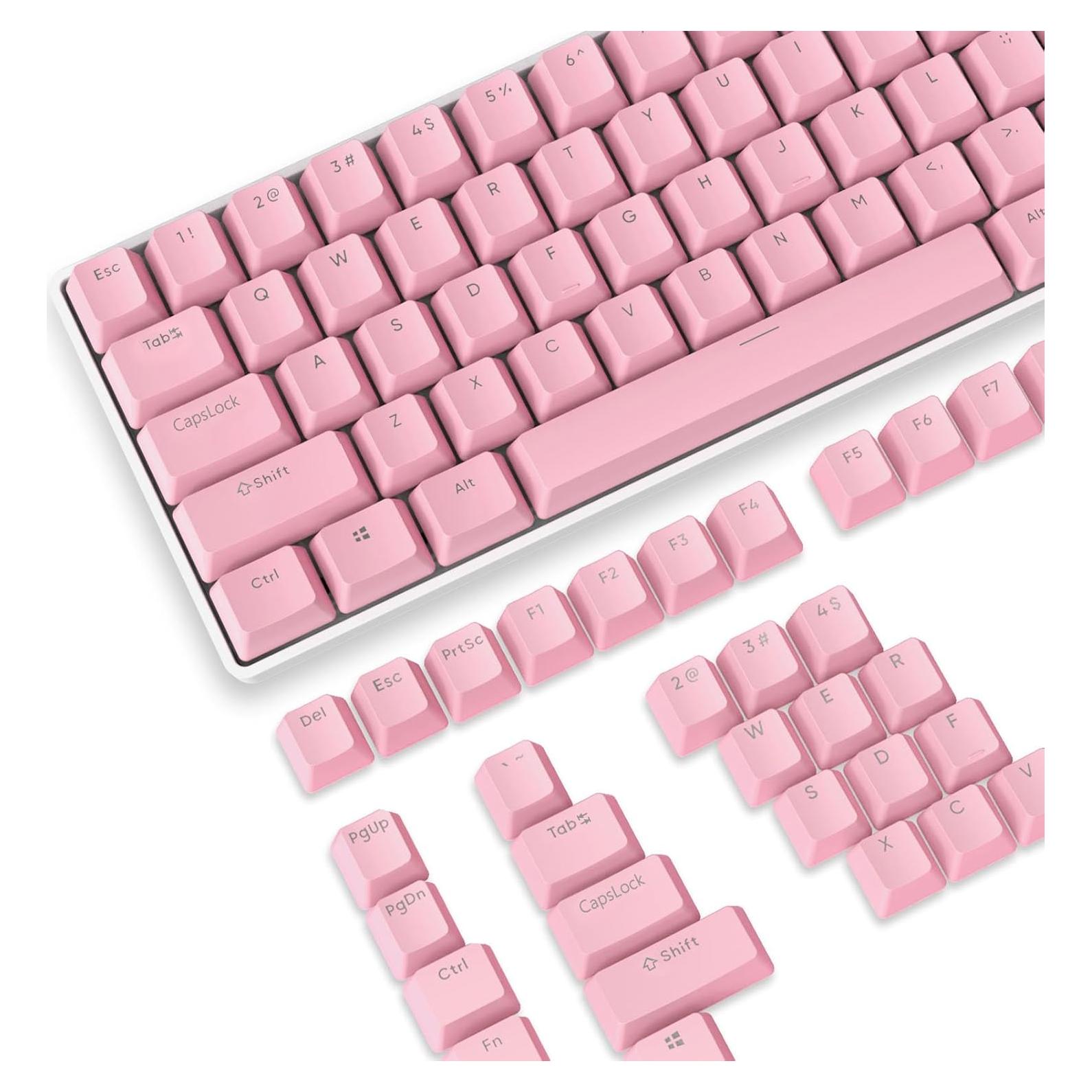 Conjunto de Teclas PBT Doble Inyección 117 Teclas ZIYOU LANG Rosa