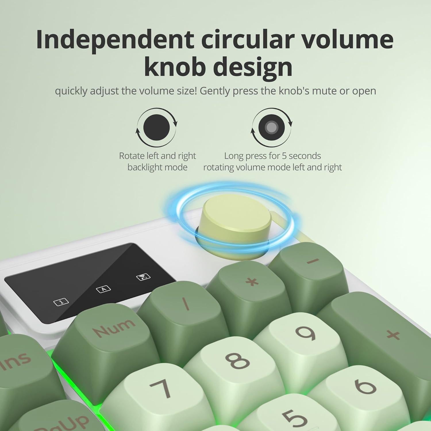 Teclado Inalámbrico SbocKeeb 96% RGB Tri-Modo Matcha