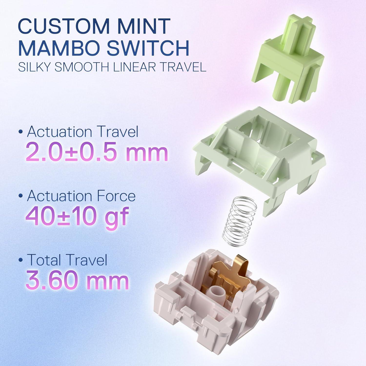 Teclado Gaming Inalámbrico Redragon K709 PRO Rosa 68 Teclas