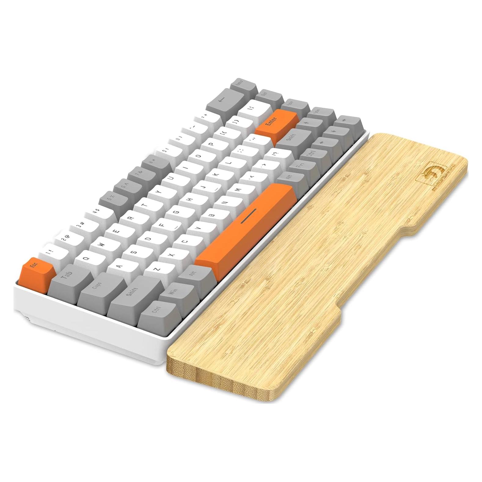Reposamuñecas Ergonómico de Bambú MANBASNAKE 68 Teclas