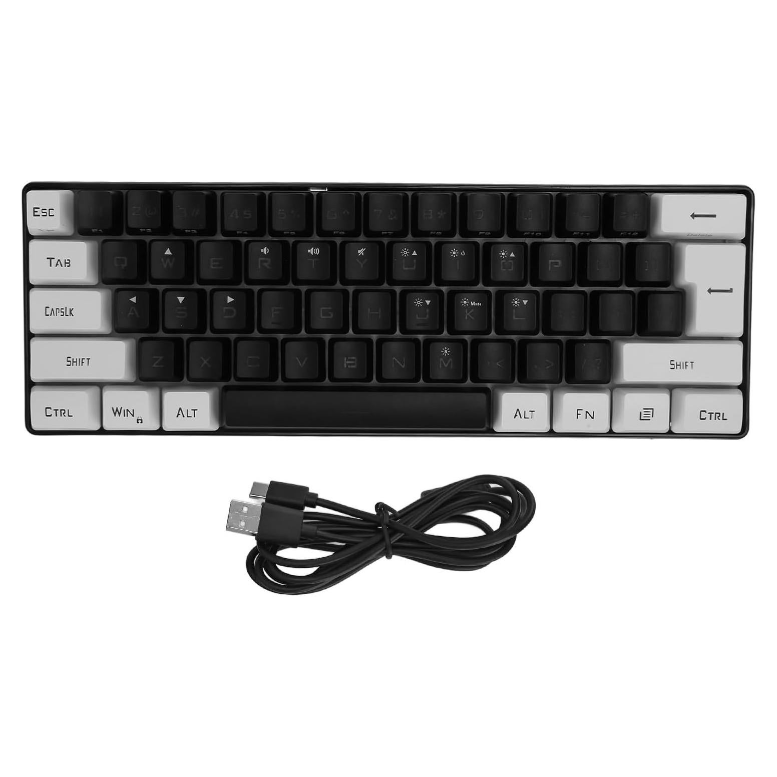 Teclado Gaming Mecánico RGB Mini Yanmis 61 Teclas Ergonómico