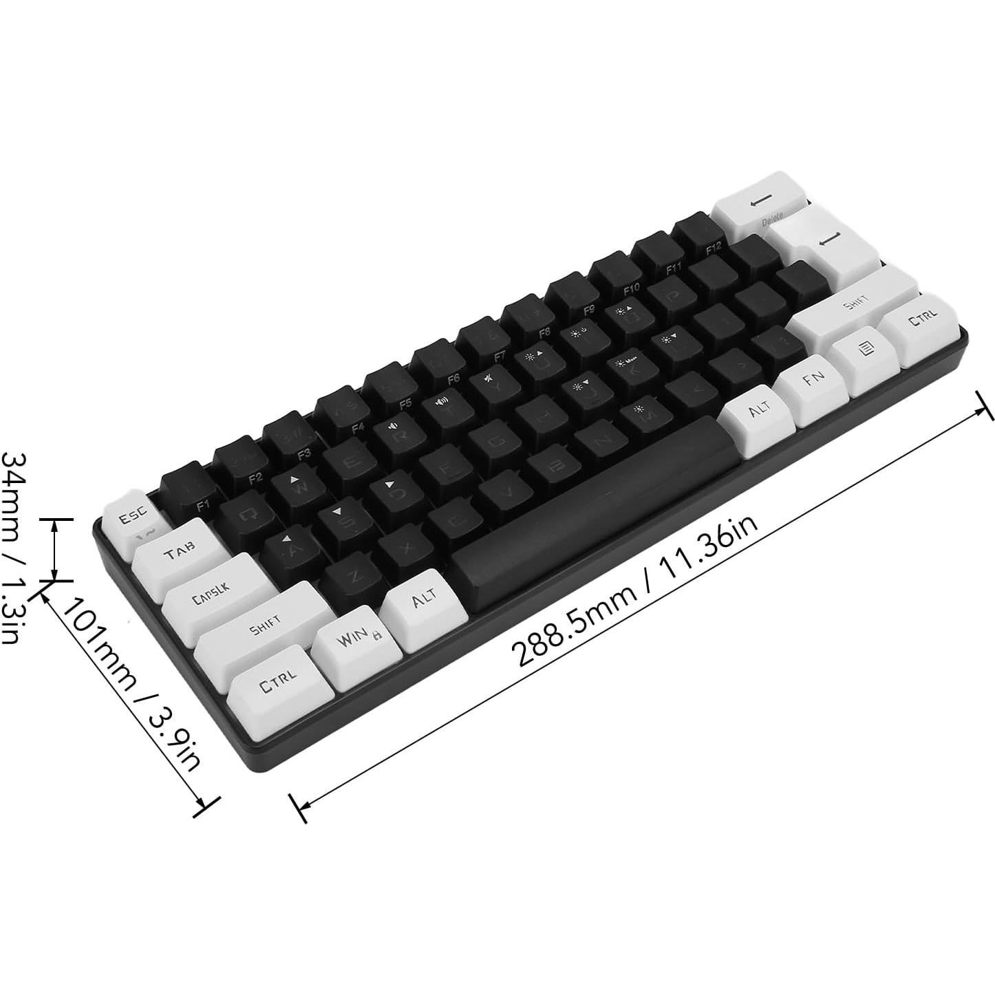 Teclado Gaming Mecánico RGB Mini Yanmis 61 Teclas Ergonómico