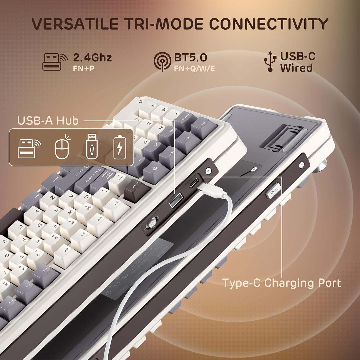 Teclado Mecánico Inalámbrico RK Royal Kludge L98 para Zurdos