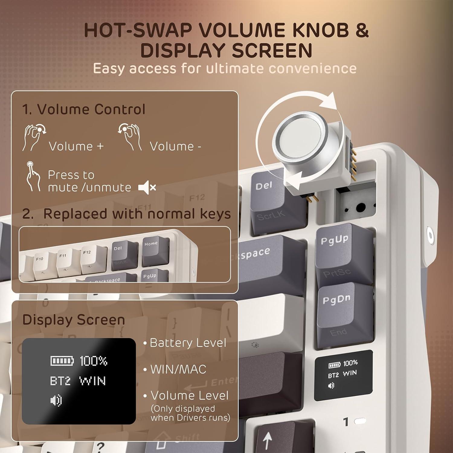 Teclado Mecánico Inalámbrico RK Royal Kludge L98 para Zurdos