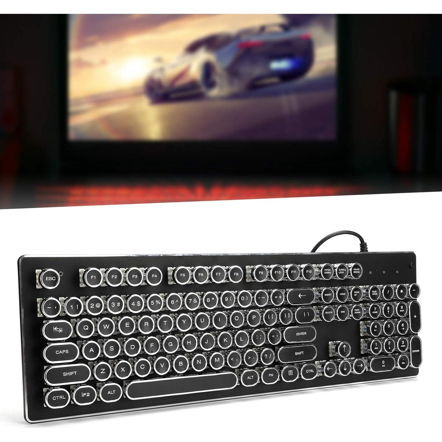 Teclado Gaming Mecánico Heayzoki RGB 104 Teclas Ergonómico