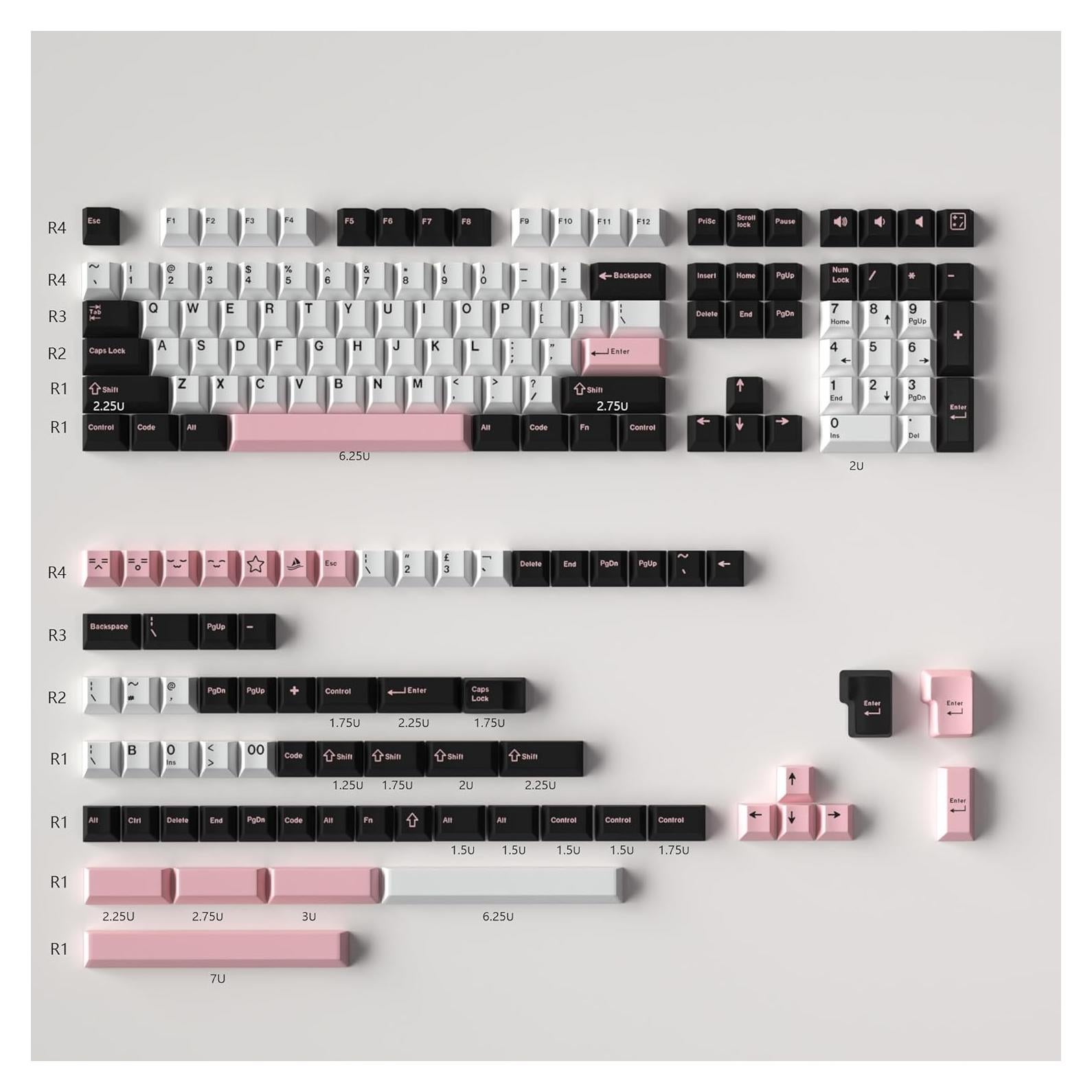 Custom Keycaps 171 Keys Double Shot Olivia Cherry Profile Keycaps for Cherry MX Switches GMMK Pro 61/64/ 87/104/108 Mechanical Gaming Keyboard