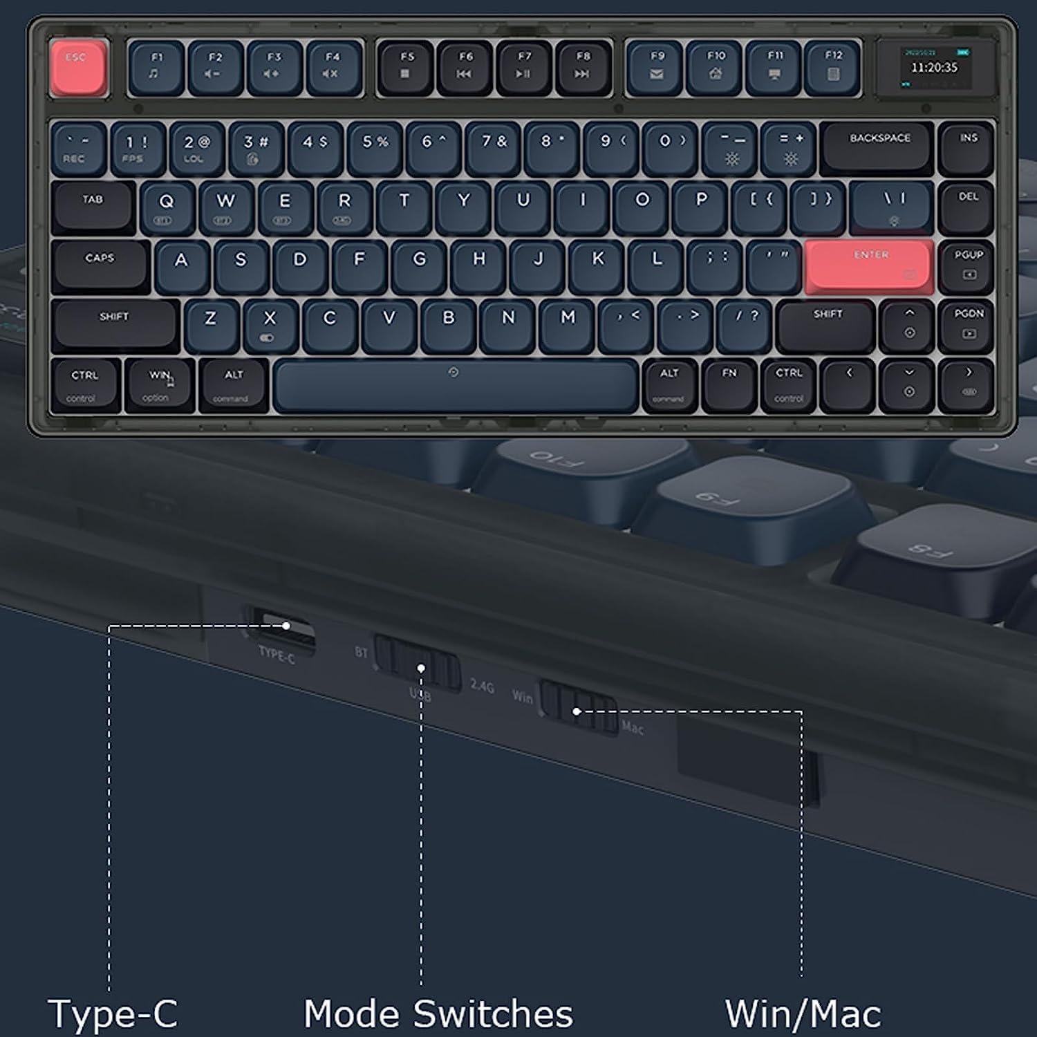 Teclado Mecánico Inalámbrico Attack Shark AK832, 75% TKL, RGB