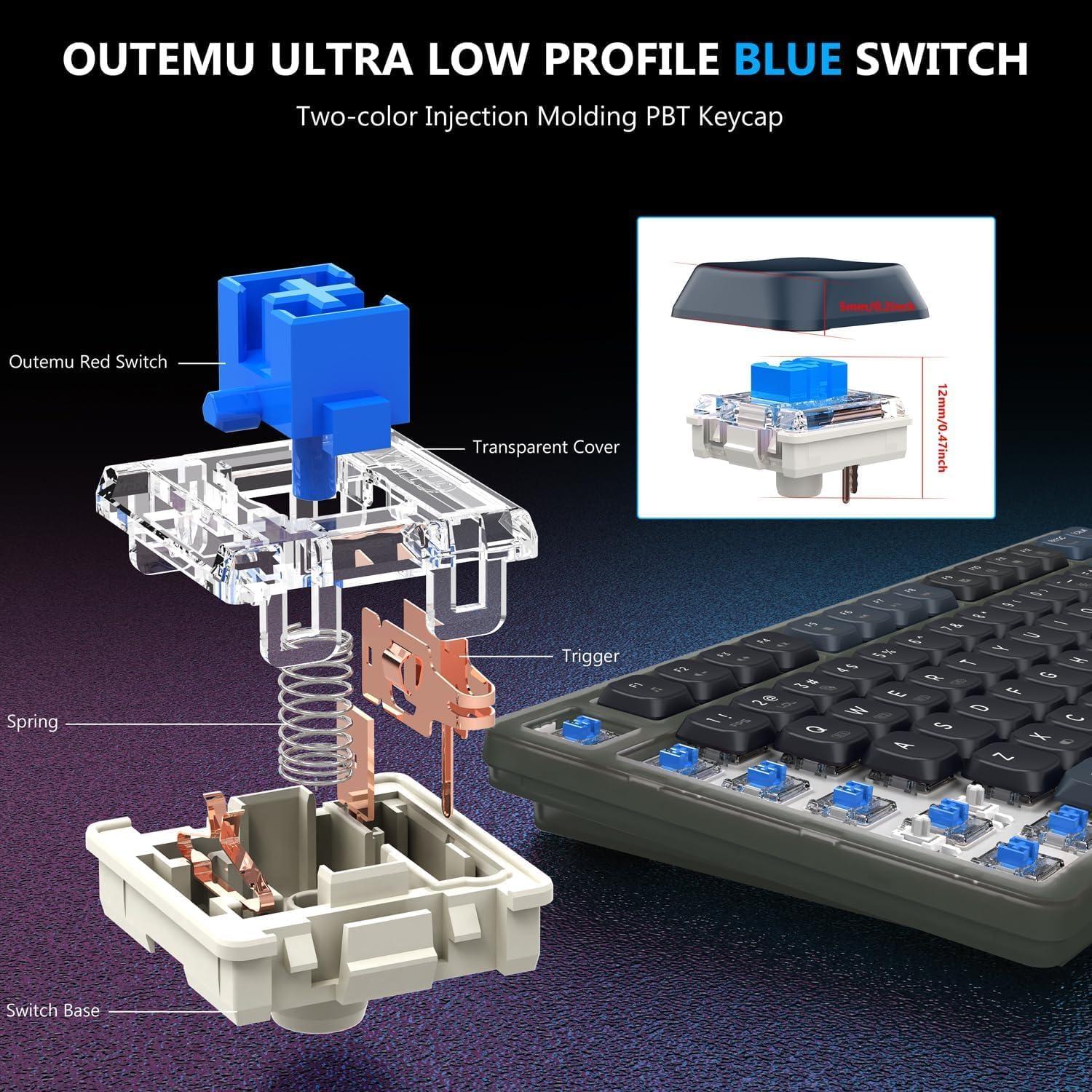 Teclado Mecánico Inalámbrico Attack Shark AK832, 75% TKL, RGB