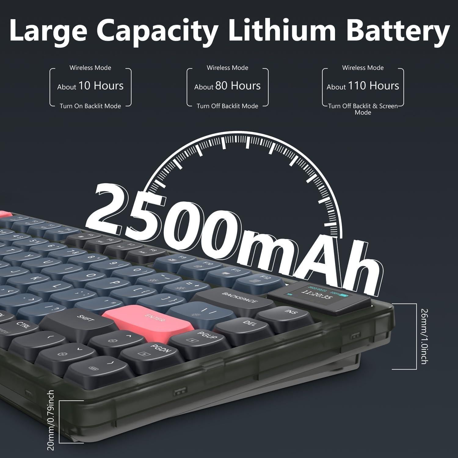 Teclado Mecánico Inalámbrico Attack Shark AK832, 75% TKL, RGB