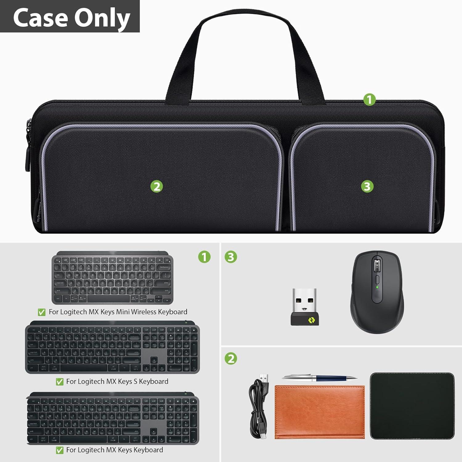 Funda de viaje para teclado Logitech MX Keys S/MX Keys Mini