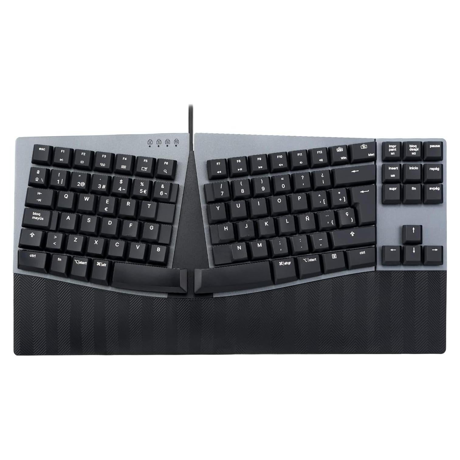 Teclado mecánico ergonómico Perixx PERIBOARD-335BR Táctil