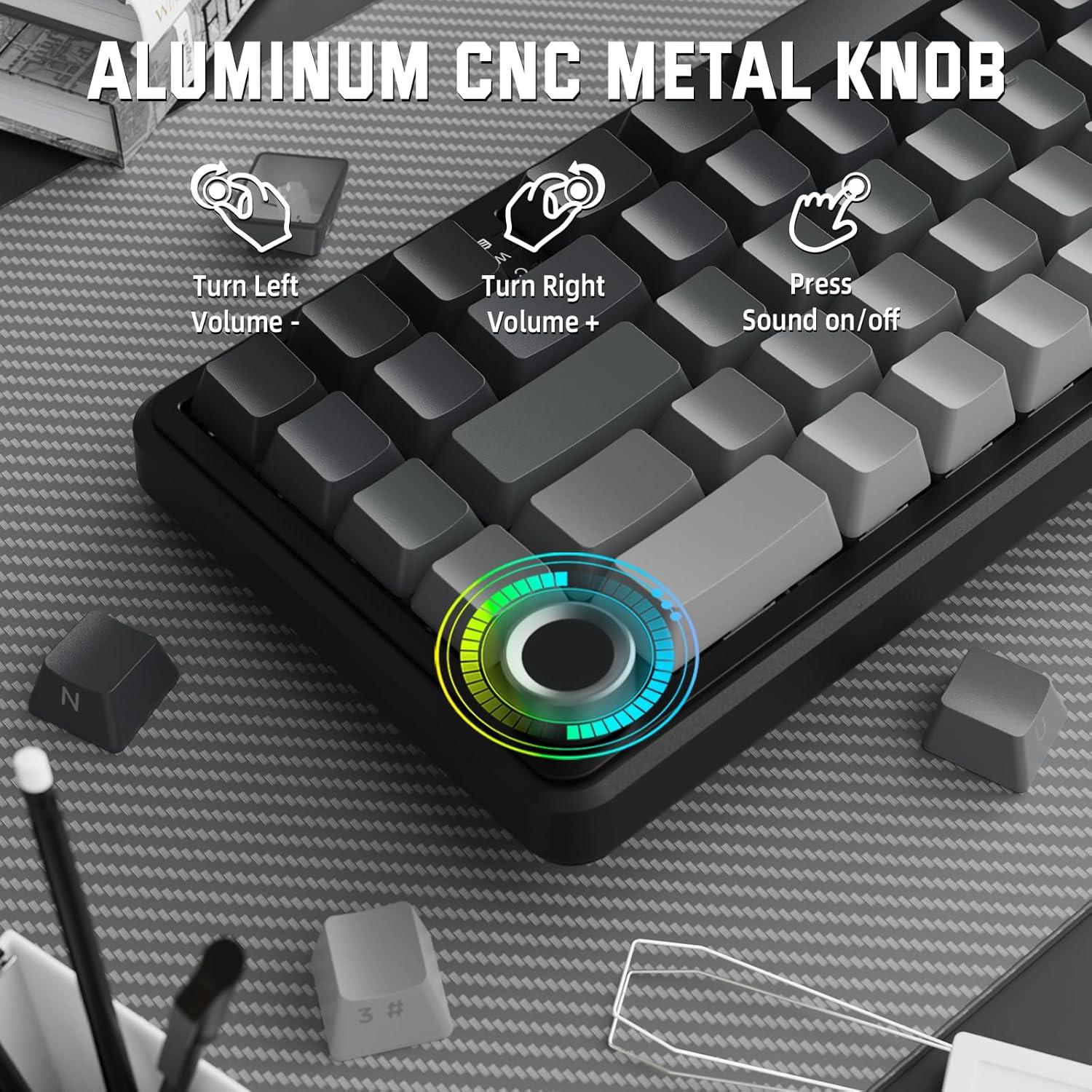 Teclado Mecánico Inalámbrico Attack Shark X66 RGB 66 Teclas