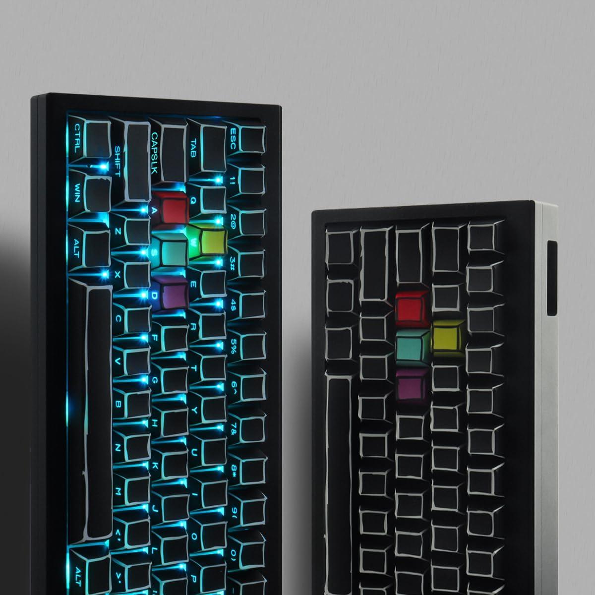 Juego de Teclas Mecánicas JOMKIZ PBT 128 Teclas Perfil Cherry