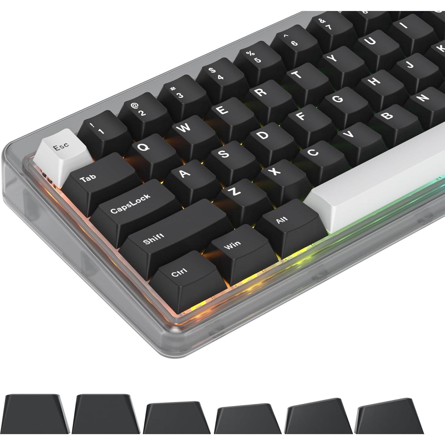 Juego de Teclas PBT Doubleshot WOB 168 Teclas Cherry para Teclado Mecánico