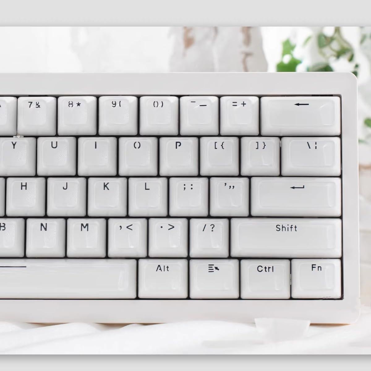 Keycaps MDA Mintcaps Cristal Blanco 136 Teclas para Teclados Mecánicos