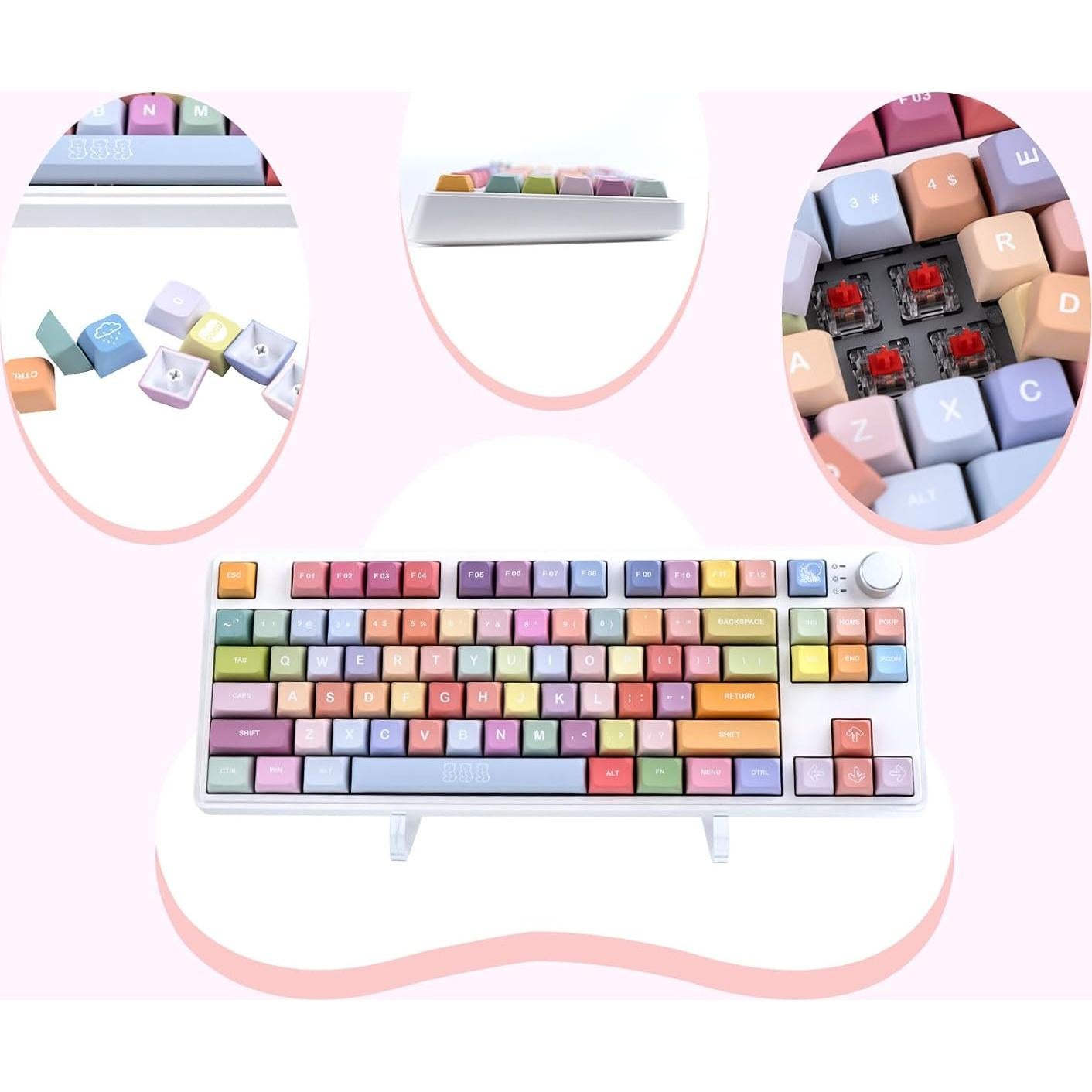 Conjunto de Teclas Personalizadas GEKUCAP 133 PBT Oso de Caramelo