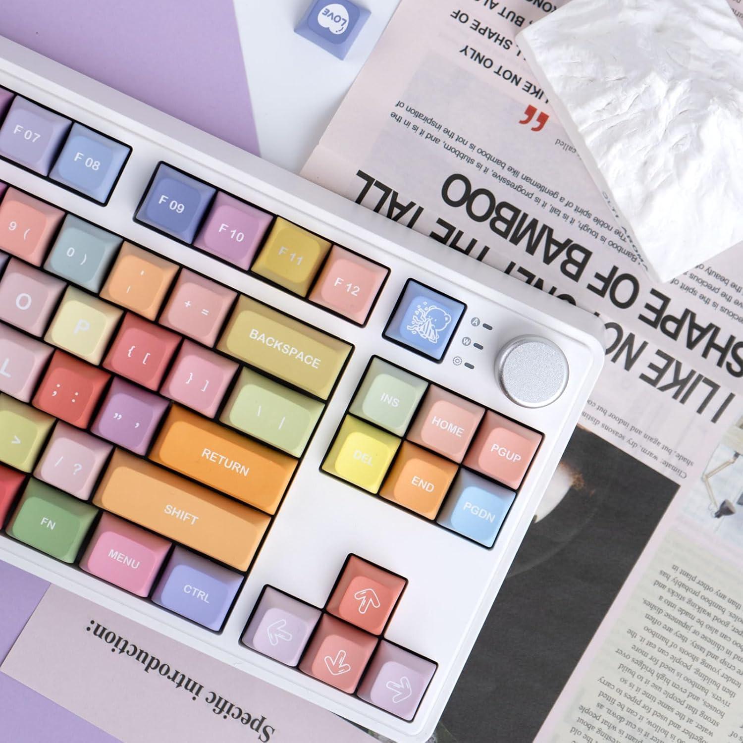 Conjunto de Teclas Personalizadas GEKUCAP 133 PBT Oso de Caramelo