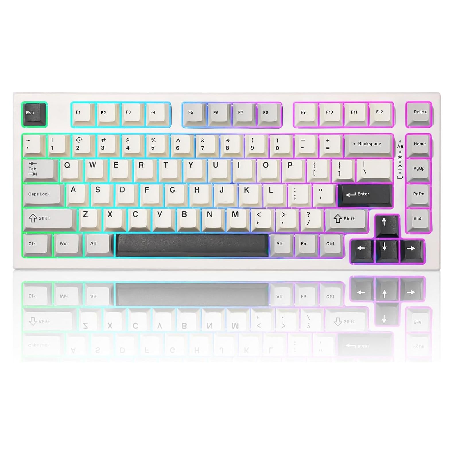 Teclado Gaming YUNZII RT80 Magnético RGB 75% Gateron Blanco