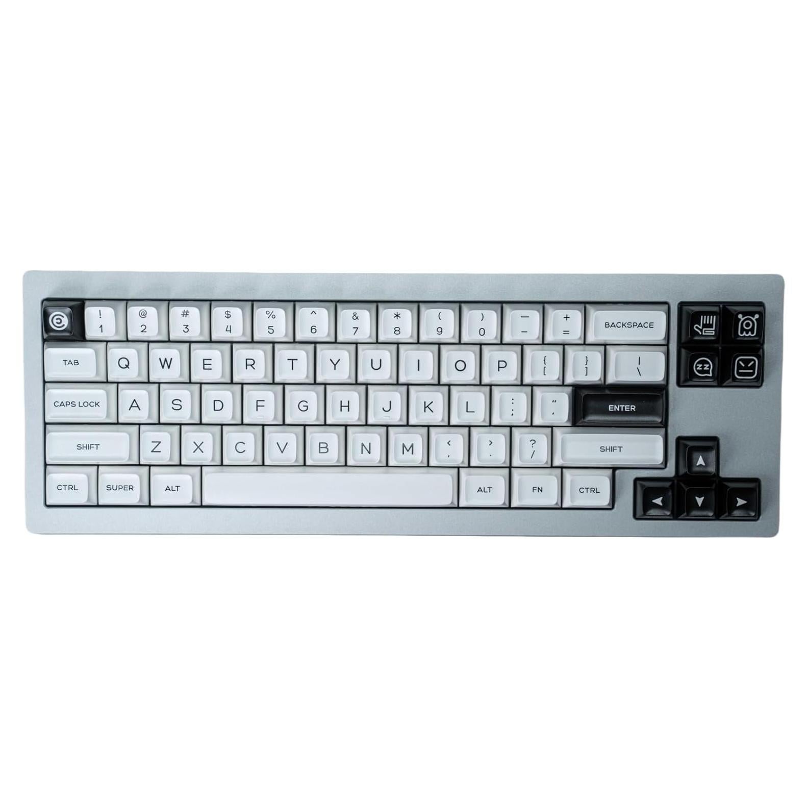 Teclas PBT Doble Inyección REDQIN BOW 160 Teclas Negro Blanco