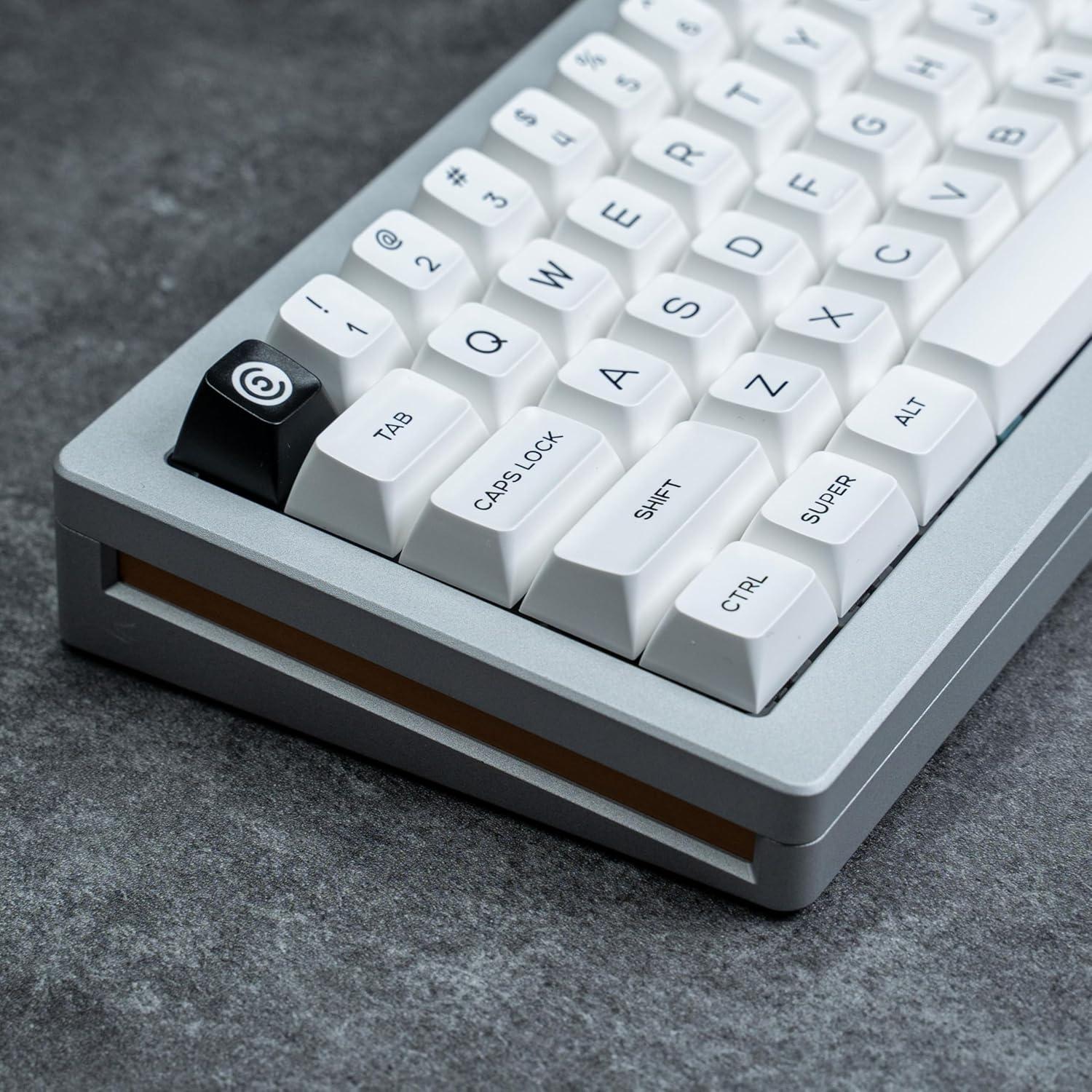 Teclas PBT Doble Inyección REDQIN BOW 160 Teclas Negro Blanco