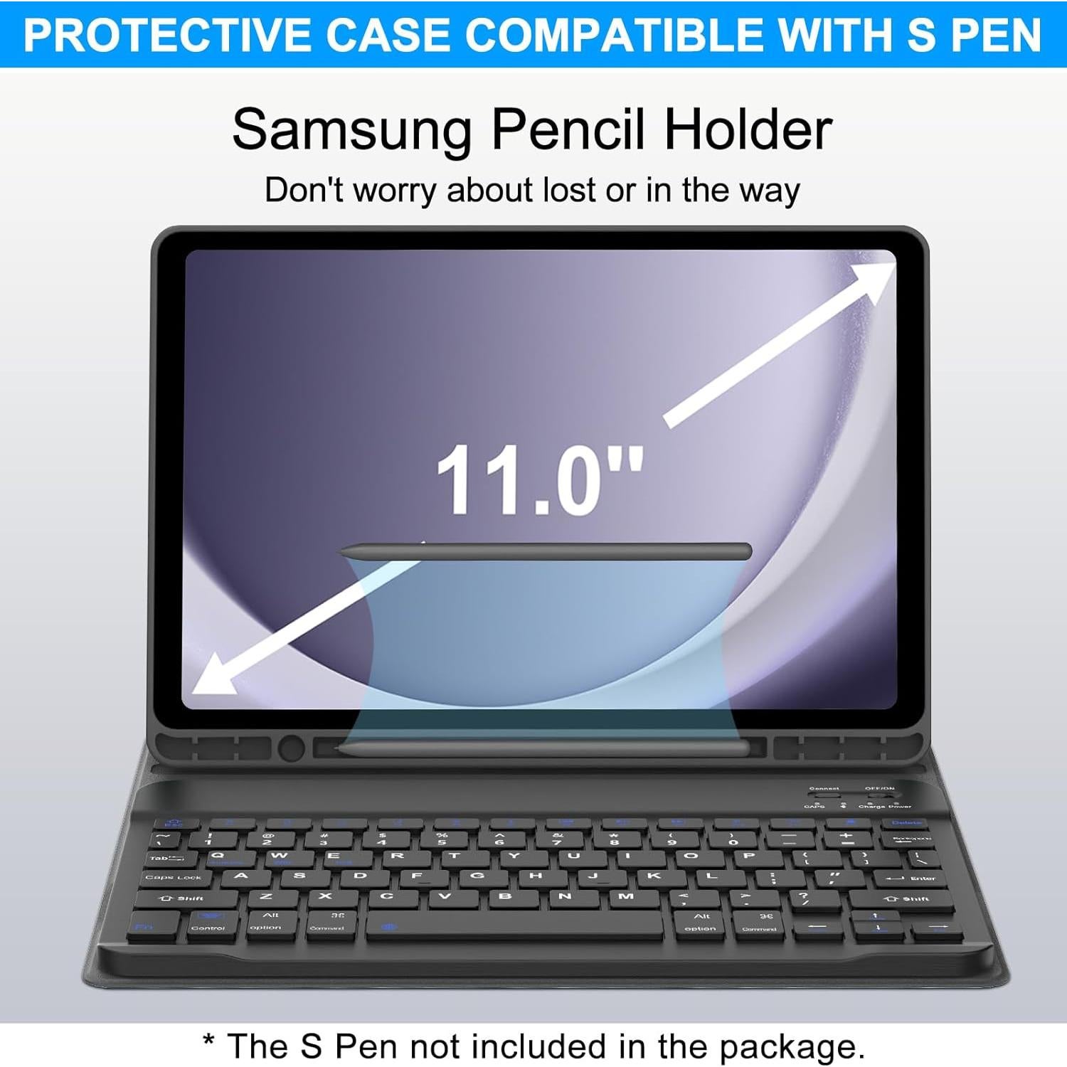 Funda de Teclado Samsung Galaxy Tab A9+ 11" Bluetooth Negra