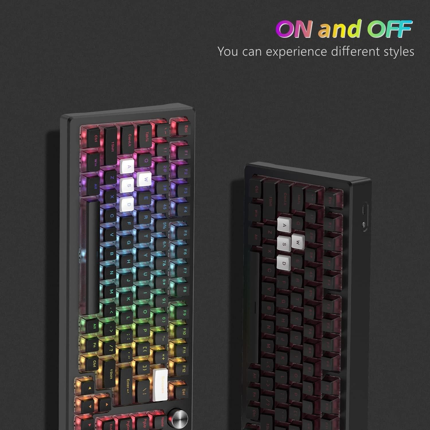 Juego de Teclas Pudding Womier PBT 165 Teclas Negro Transparente