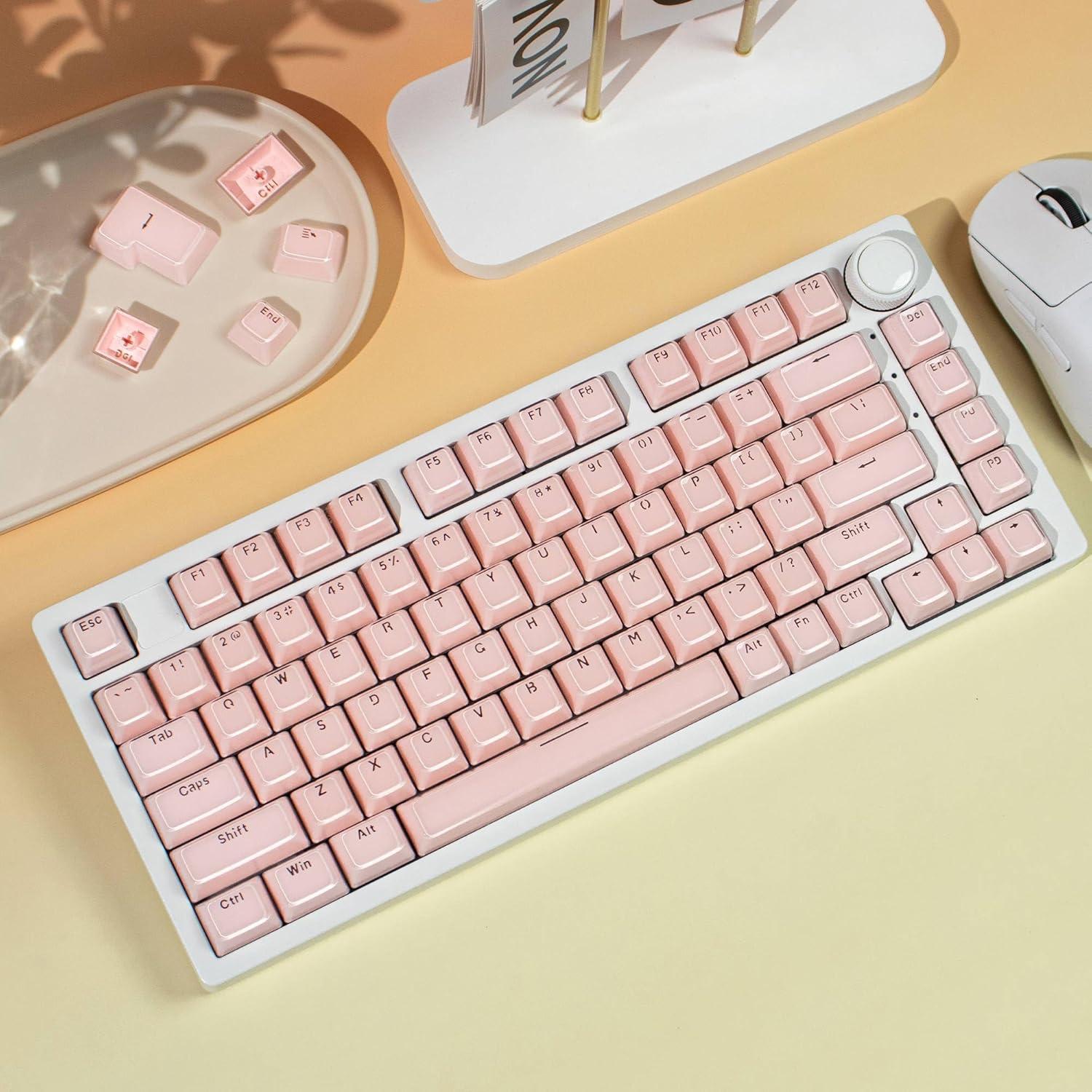 Conjunto de Teclas Mecánicas SUEHIODHY Rosa 135 Teclas