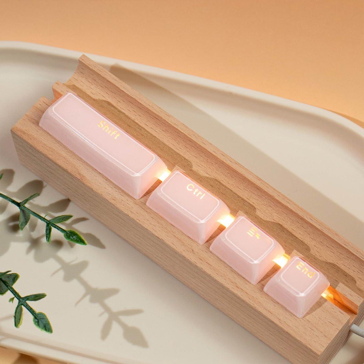 Conjunto de Teclas Mecánicas SUEHIODHY Rosa 135 Teclas