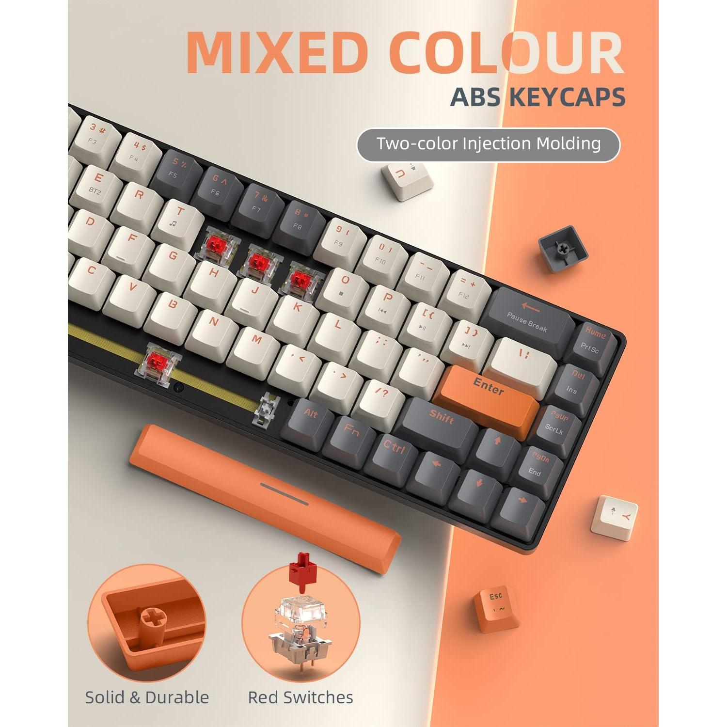 Teclado Mecánico Inalámbrico ZIYOU LANG RK68 60% Bluetooth 5.0