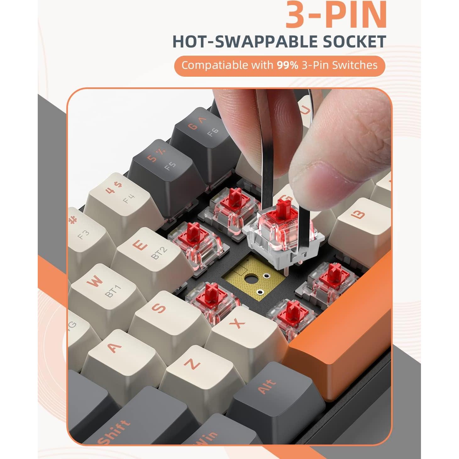 Teclado Mecánico Inalámbrico ZIYOU LANG RK68 60% Bluetooth 5.0